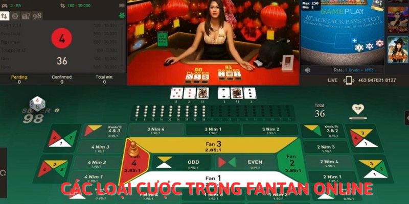 Các loại cược trong fantan online